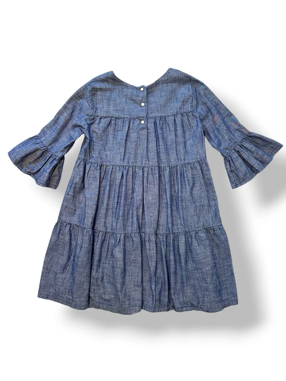 Gymboree | Tiered Chambray Sparkle Shift Dress (10)